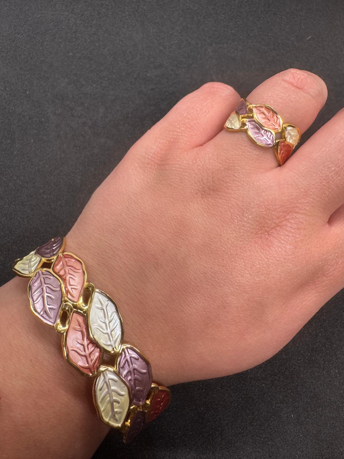 Ensemble Bague + Bracelet En Acier Inoxydable