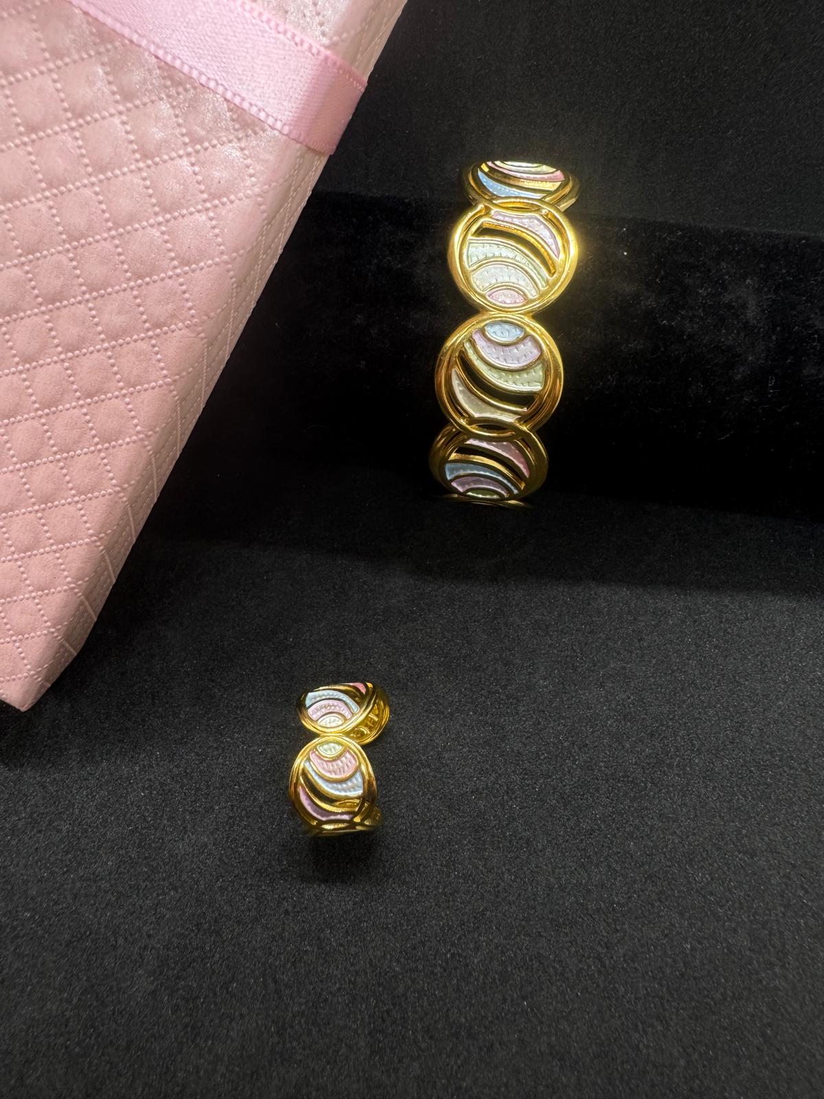 Ensemble Bague + Bracelet En Acier Inoxydable