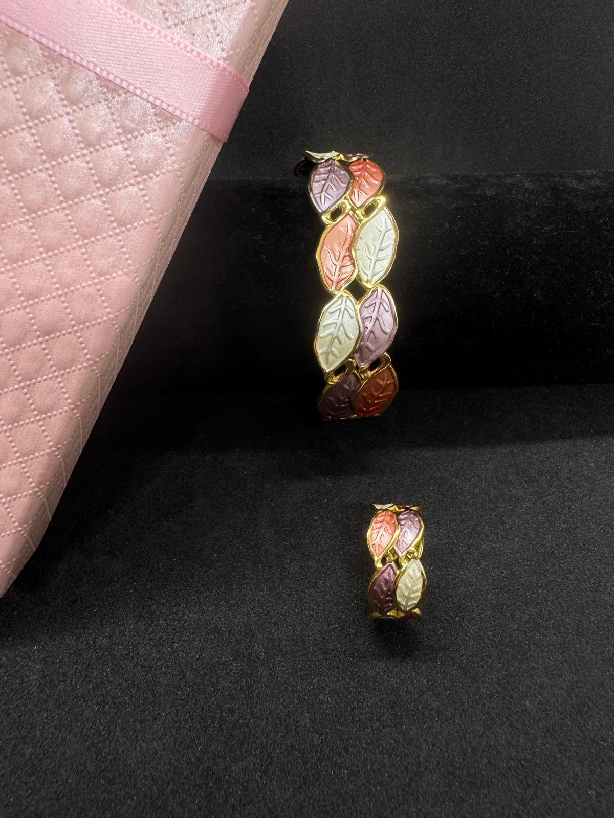 Ensemble Bague + Bracelet En Acier Inoxydable