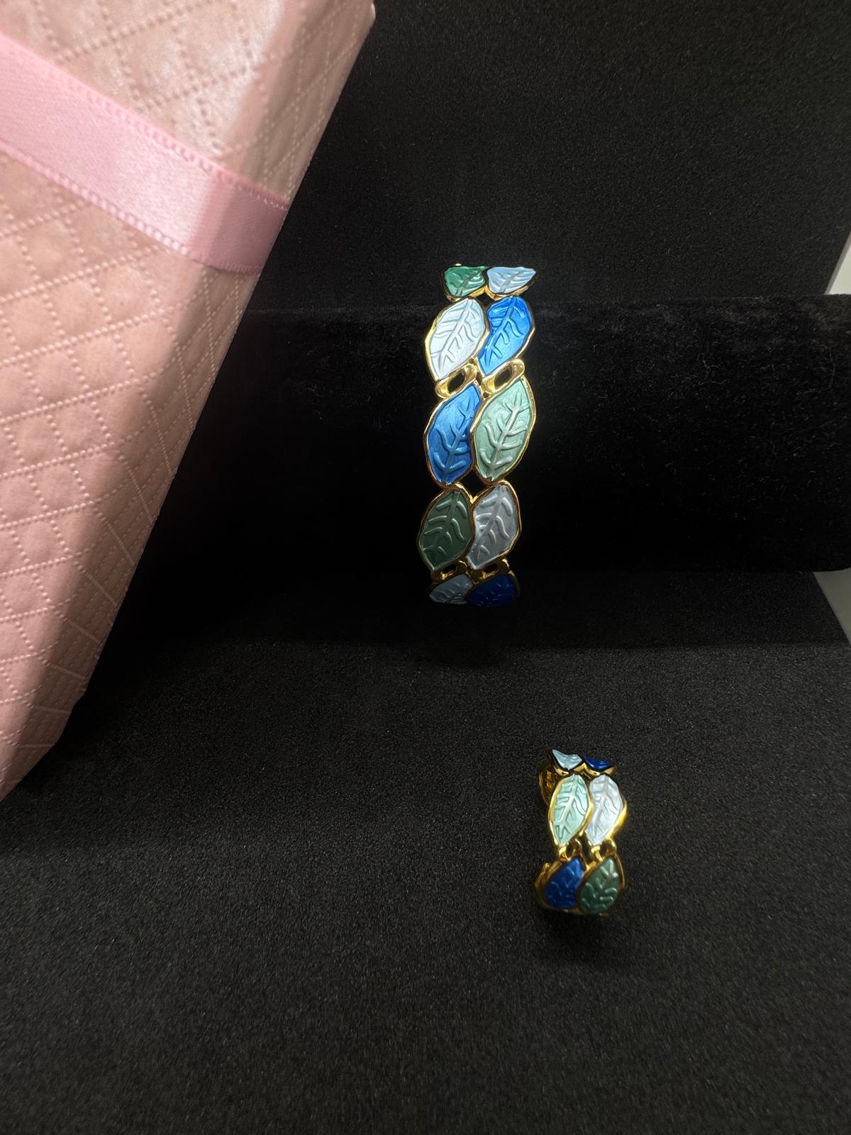 Ensemble Bague + Bracelet En Acier Inoxydable