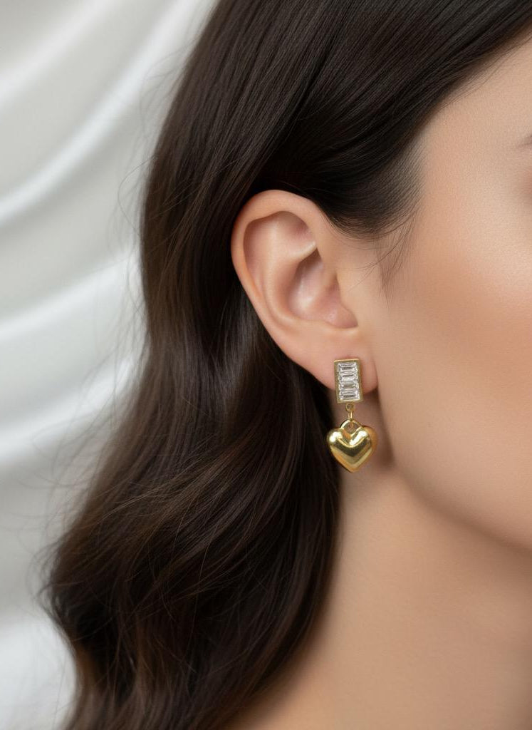 BOUCLES D'OREILLES PENDANTES EN ACIER INOXYDABLE 316L (B42)