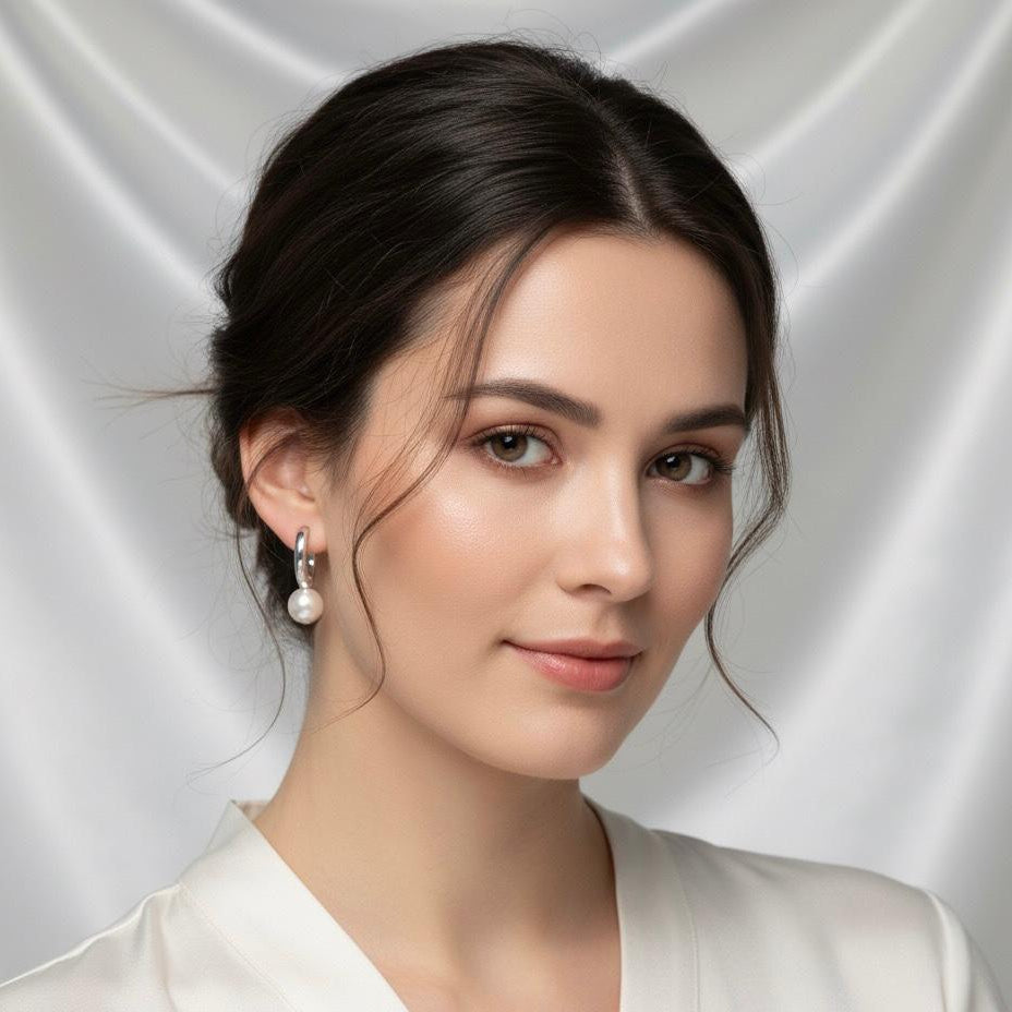 BOUCLES D'OREILLES PENDANTES EN ACIER INOXYDABLE 316 L (B45)