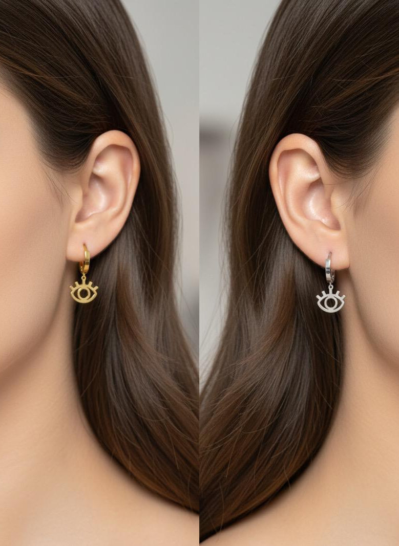 BOUCLES D'OREILLES PENDANTES EN ACIER INOXYDABLE 316 L (B58)