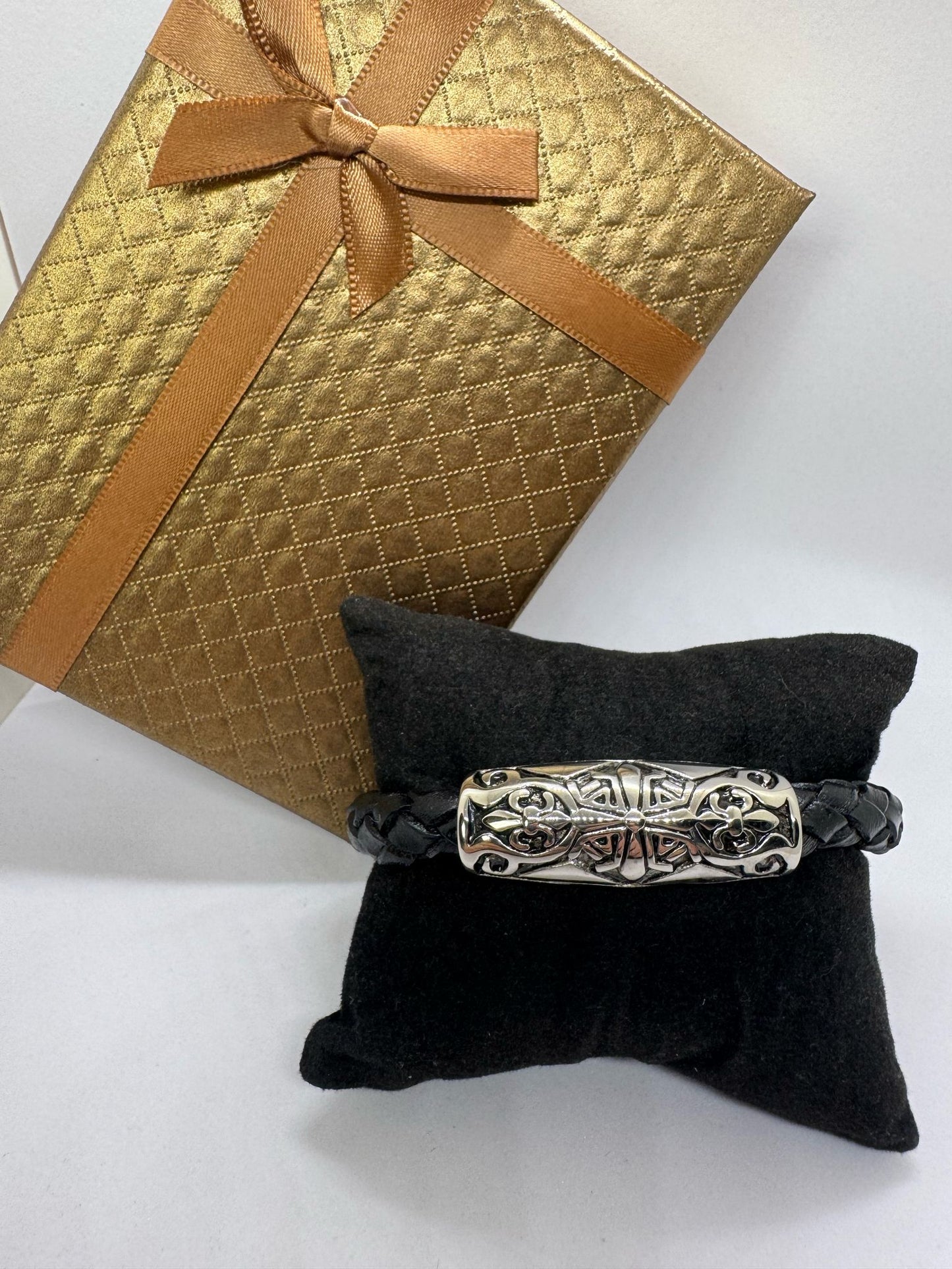 Bracelets Hommes en Acier Inoxydable et en Cuir
