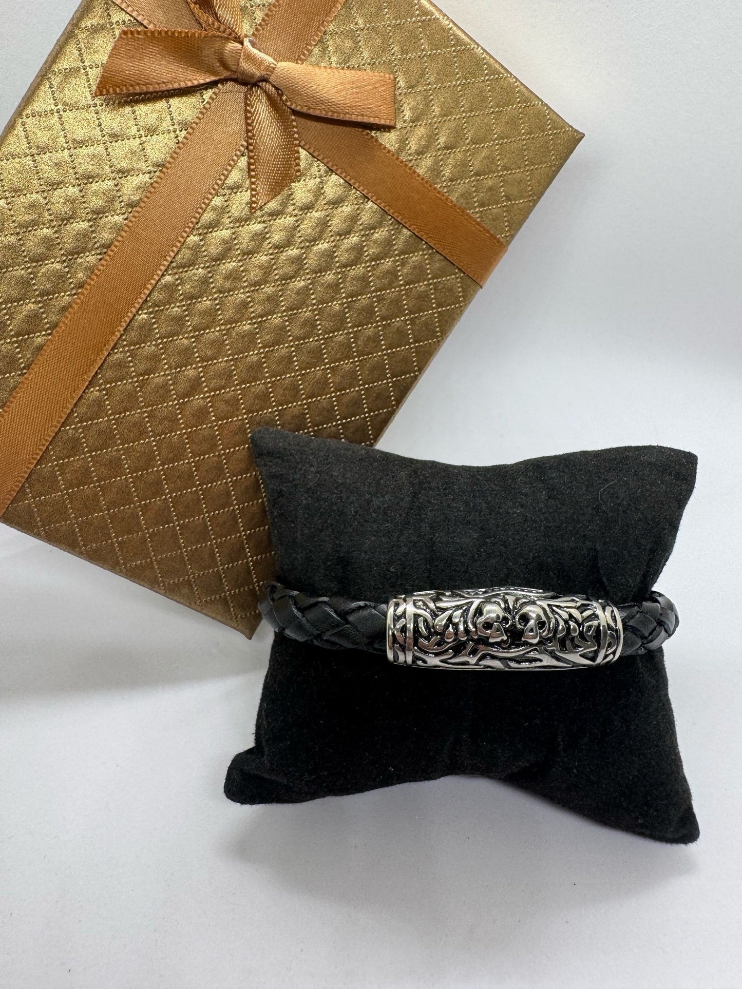 Bracelets Hommes en Acier Inoxydable et en Cuir