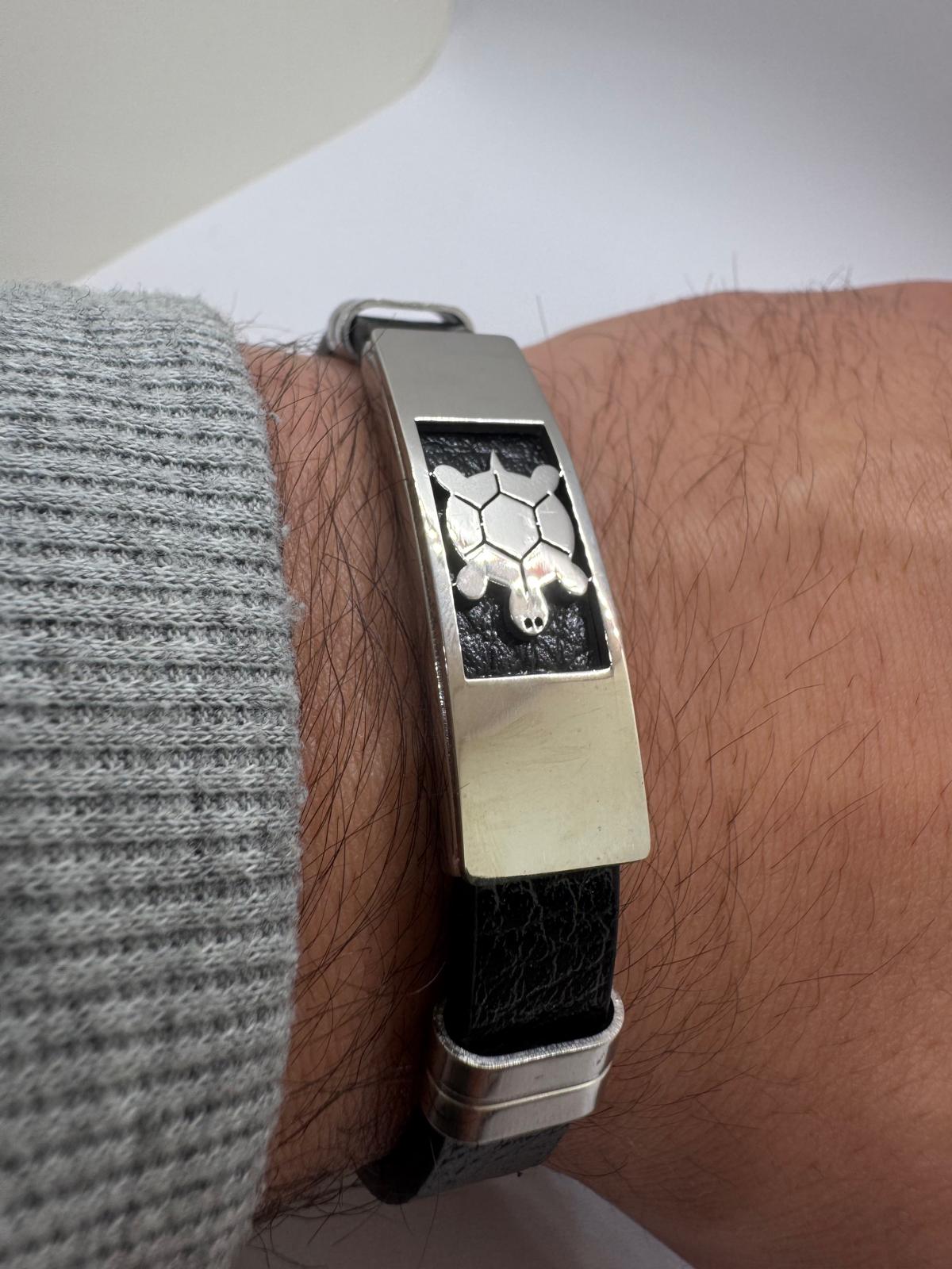 Bracelets Hommes en Acier Inoxydable et en Cuir