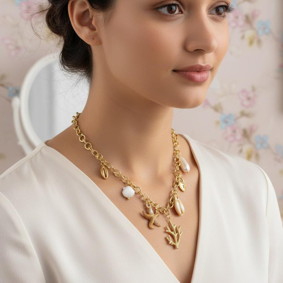 COLLANA CON CIONDOLI IN ACCIAIO INOSSIDABILE 316L (78)