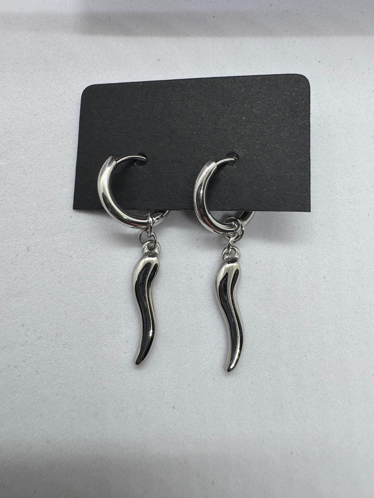 Ensemble Collier + Boucles D'Oreilles En Acier Inoxydable