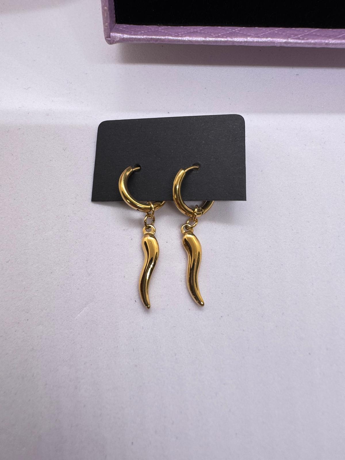Ensemble Collier + Boucles D'Oreilles En Acier Inoxydable