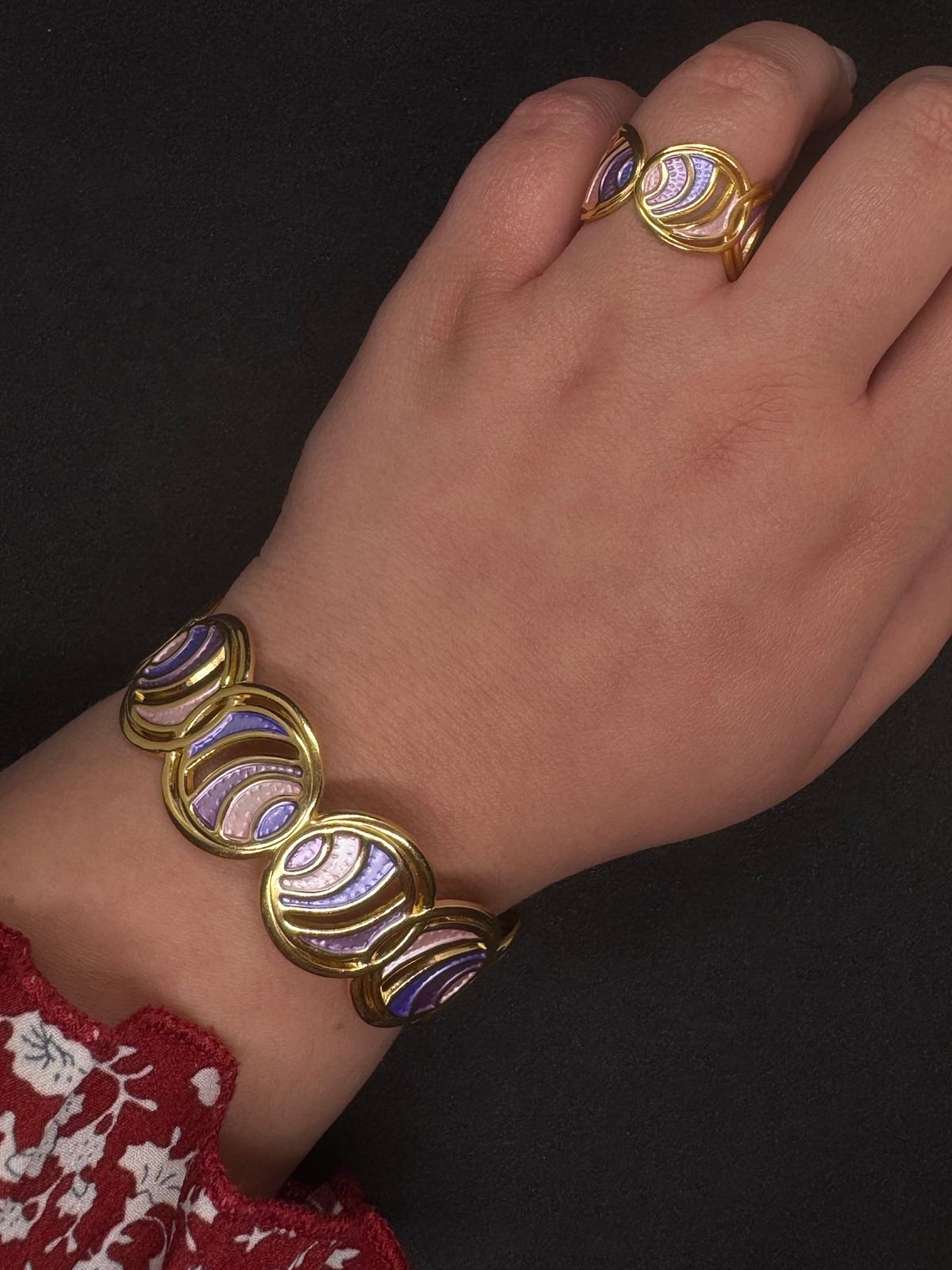 Ensemble Bague + Bracelet En Acier Inoxydable