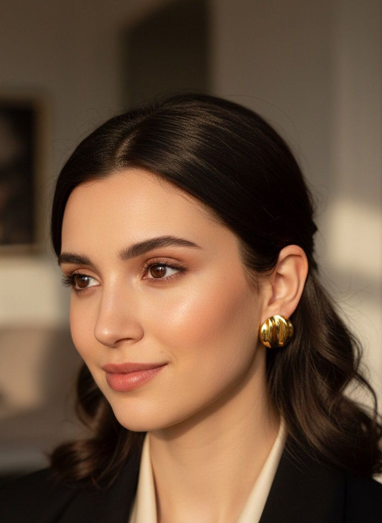 BOUCLES D'OREILLES EN ACIER INOXYDABLE 316L (B18)