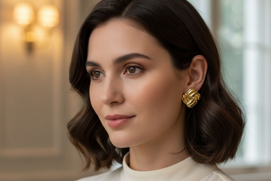 BOUCLES D'OREILLES EN ACIER INOXYDABLE 316L (B19)