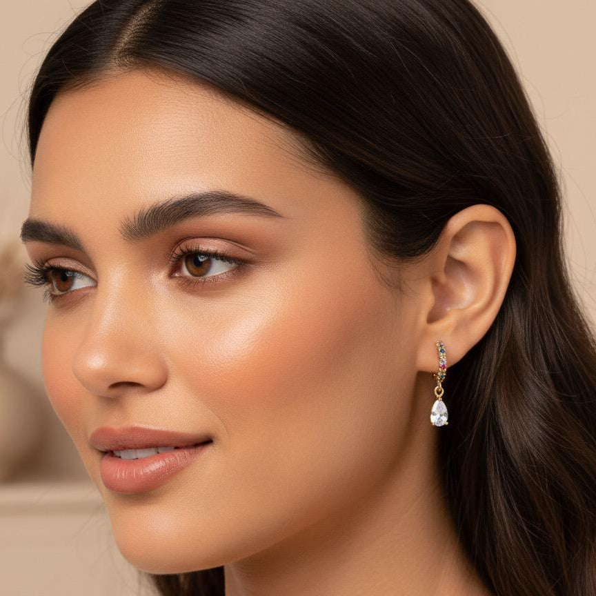 BOUCLES D'OREILLES PENDANTES EN ACIER INOXYDABLE 316 L (B51)