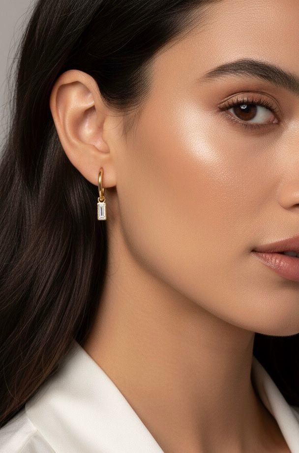 BOUCLES D'OREILLES PENDANTES EN ACIER INOXYDABLE 316 L (B52)