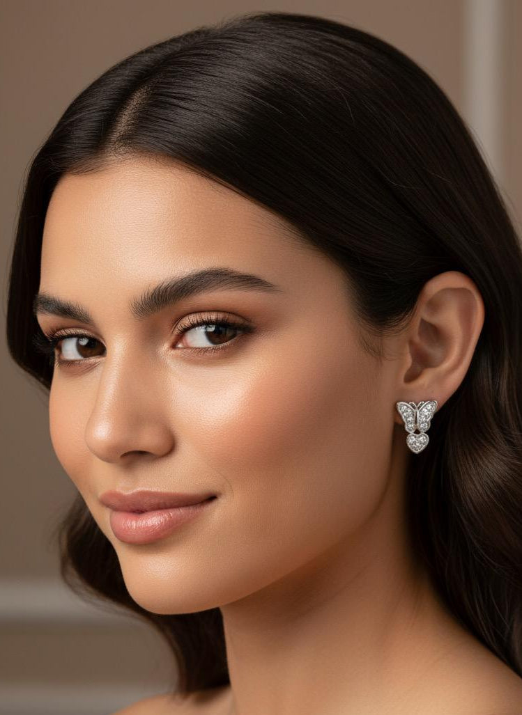 BOUCLES D'OREILLES PENDANTES EN ACIER INOXYDABLE 316 L (B76)