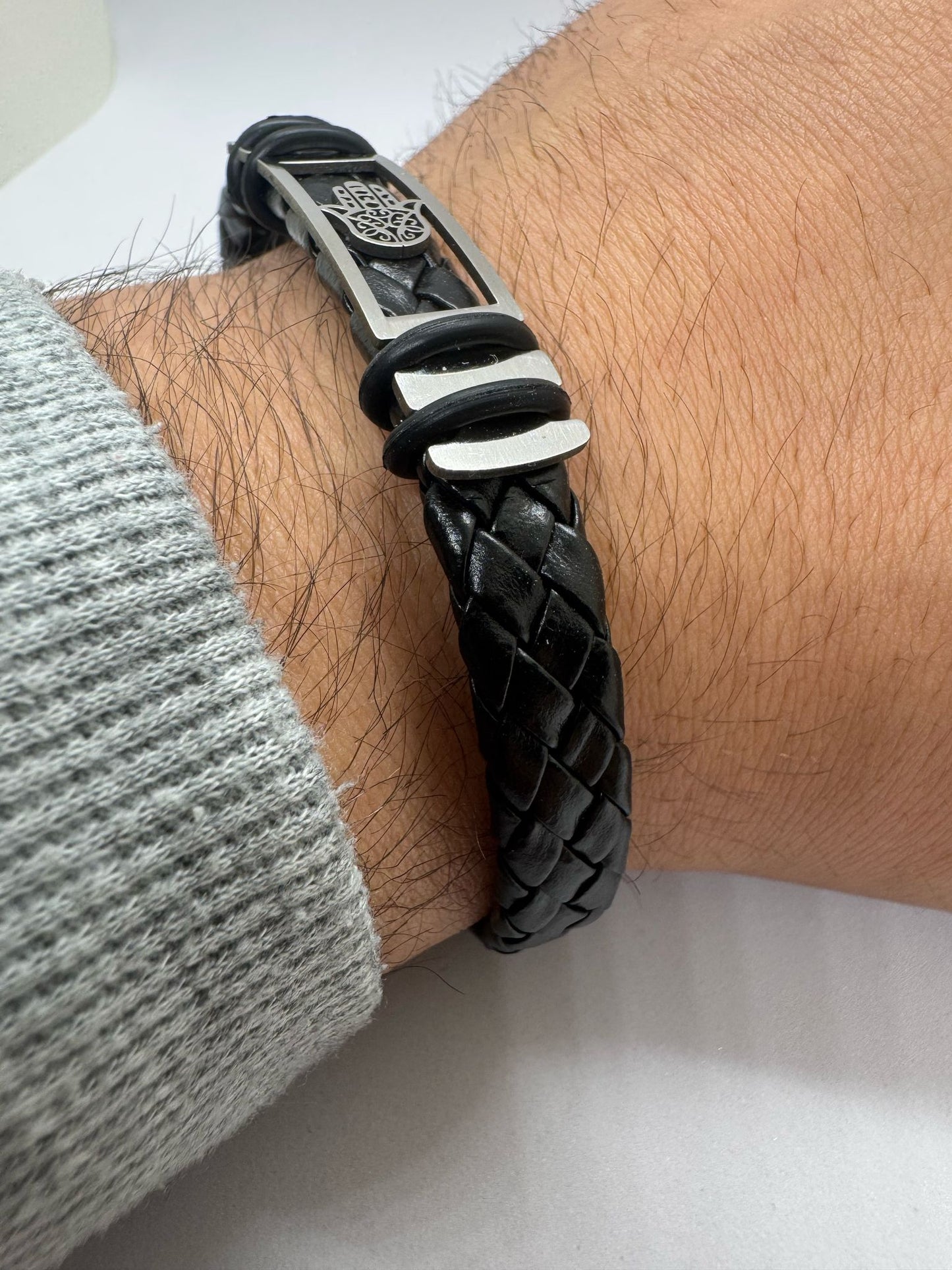 Bracelets Hommes en Acier Inoxydable et en Cuir