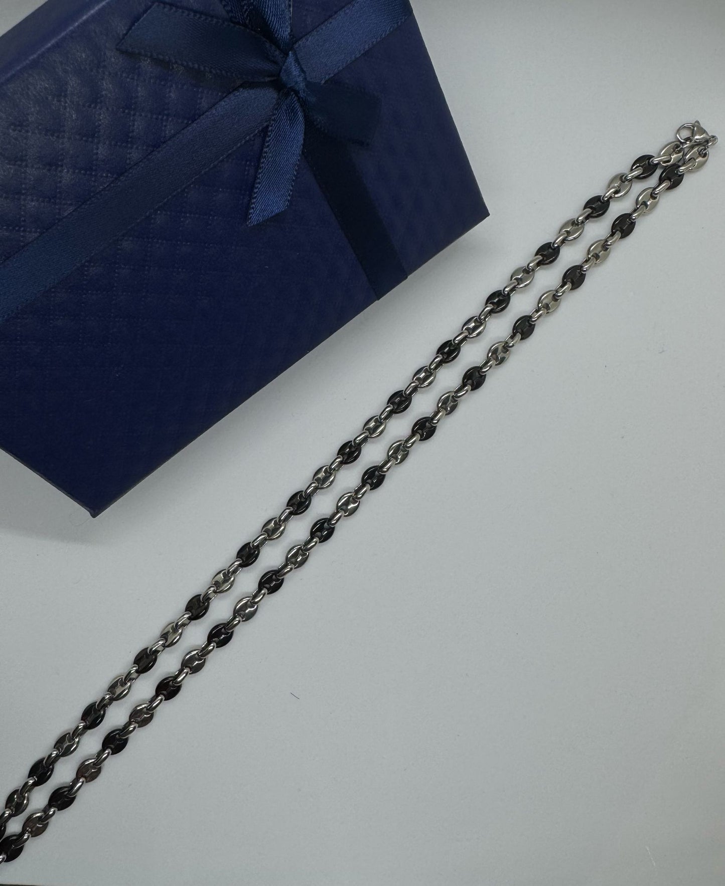 Collier Homme Grain De Café Petit Modèle En Acier Inoxydable
