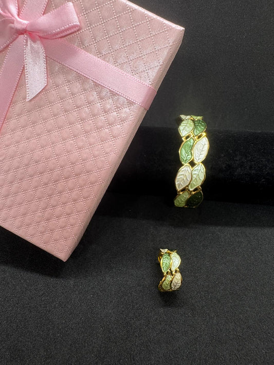 Ensemble Bague + Bracelet En Acier Inoxydable