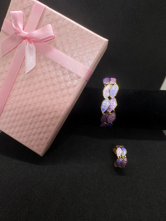Ensemble Bague + Bracelet En Acier Inoxydable