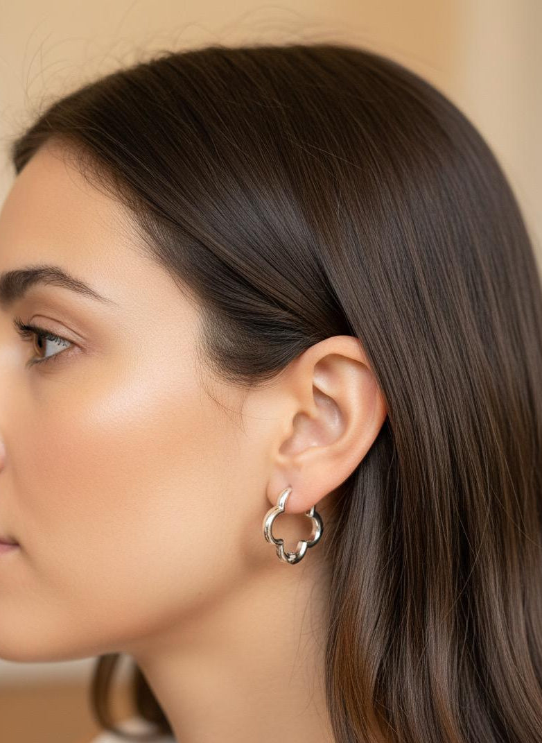 BOUCLES D'OREILLES EN ACIER INOXYDABLE 316L (B32)