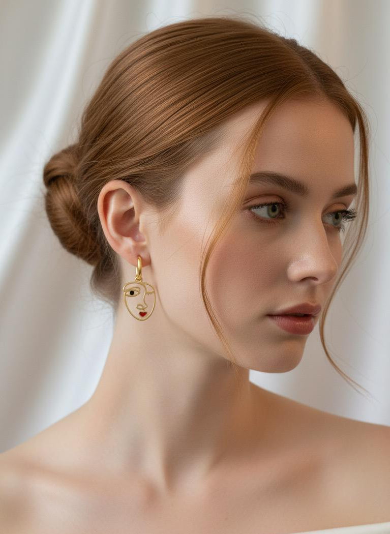 BOUCLES D'OREILLES PENDANTES EN ACIER INOXYDABLE 316 L (B36)