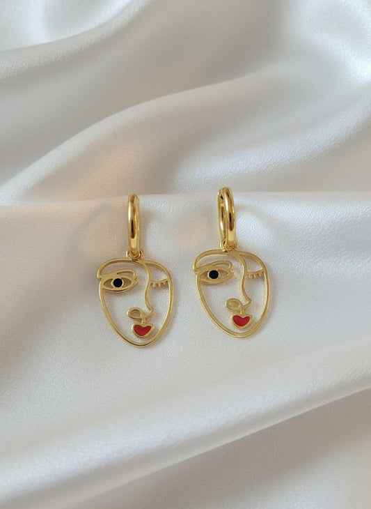 BOUCLES D'OREILLES PENDANTES EN ACIER INOXYDABLE 316 L (B36)