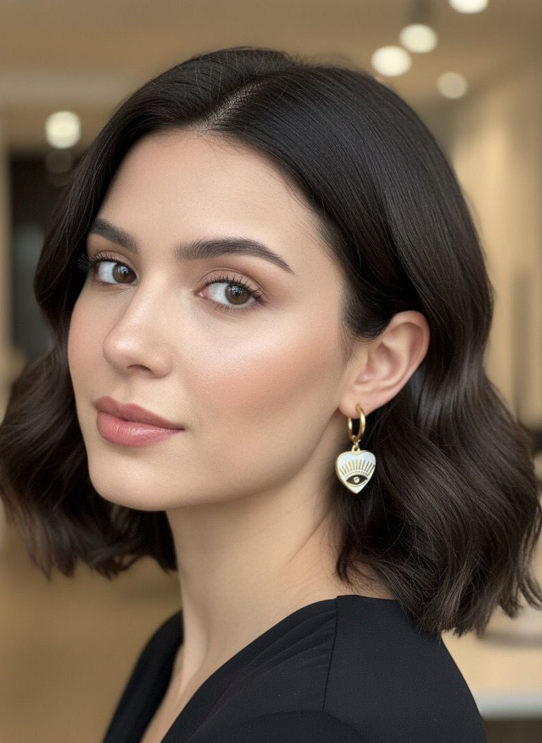 BOUCLES D'OREILLES PENDANTES EN ACIER INOXYDABLE 316 L (B37)