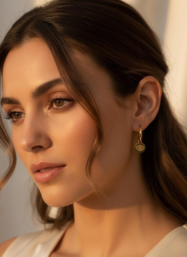 BOUCLES D'OREILLES PENDANTES EN ACIER INOXYDABLE 316 L (B38)