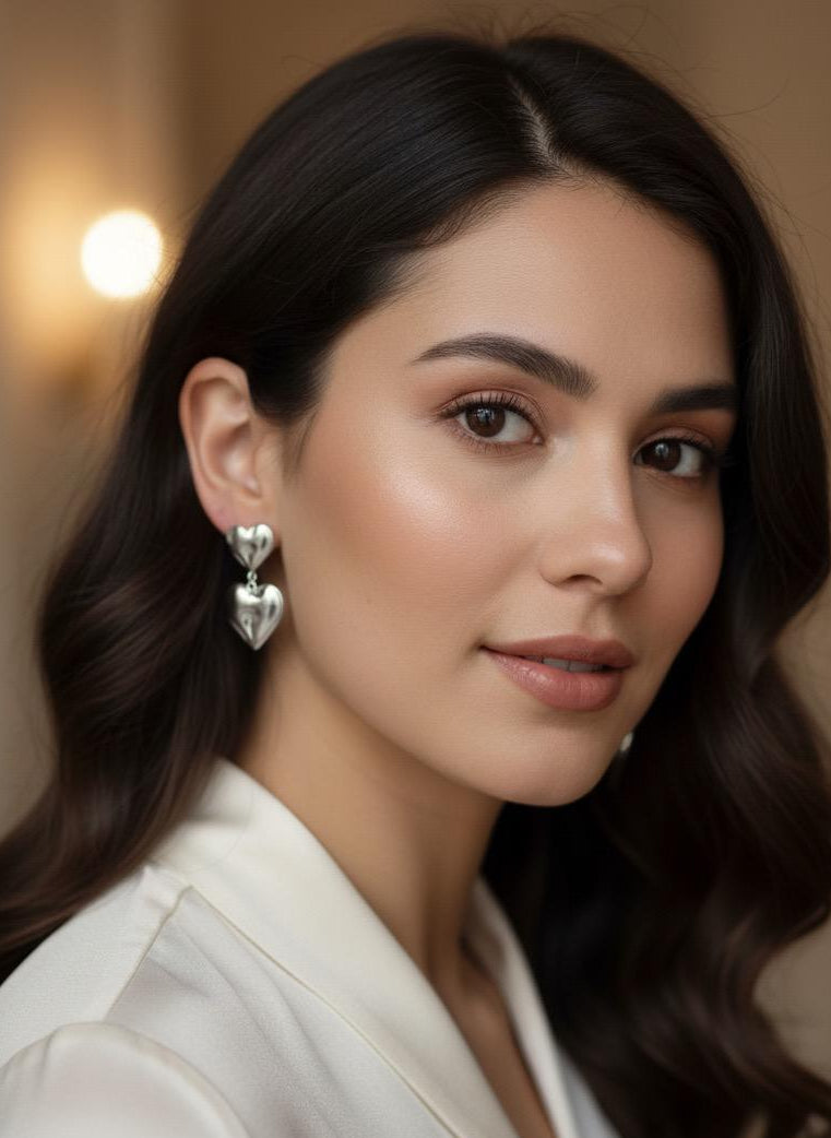 BOUCLES D'OREILLES  EN ACIER INOXYDABLE 316 L (B44)