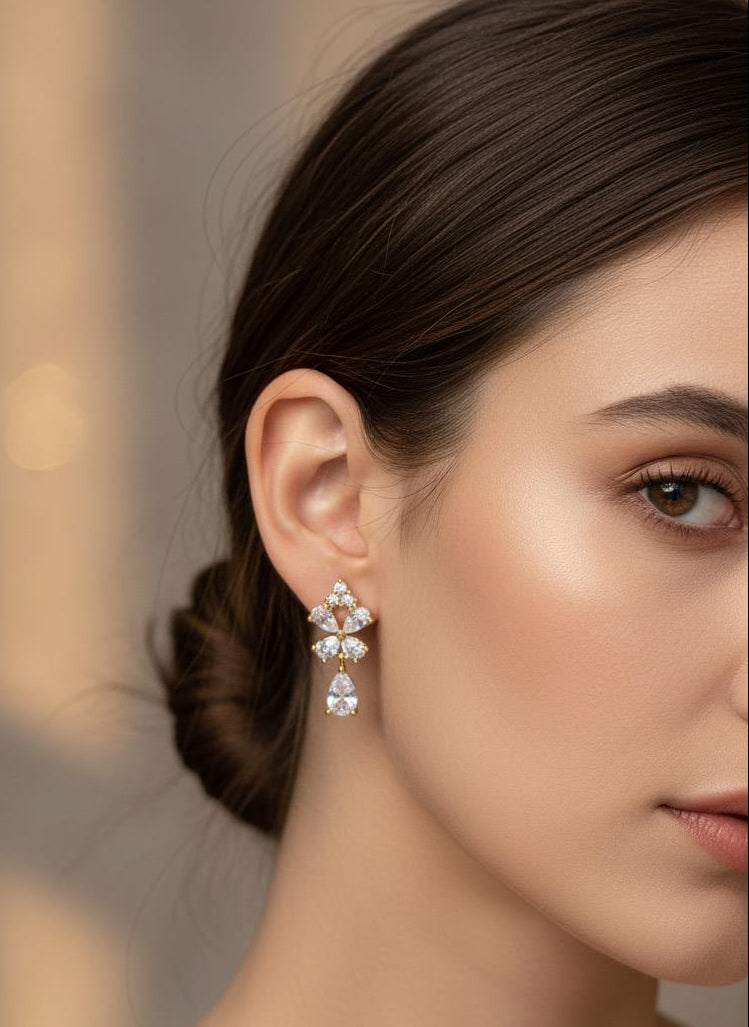 BOUCLES D'OREILLES PENDANTES EN ACIER INOXYDABLE 316 L (B60)