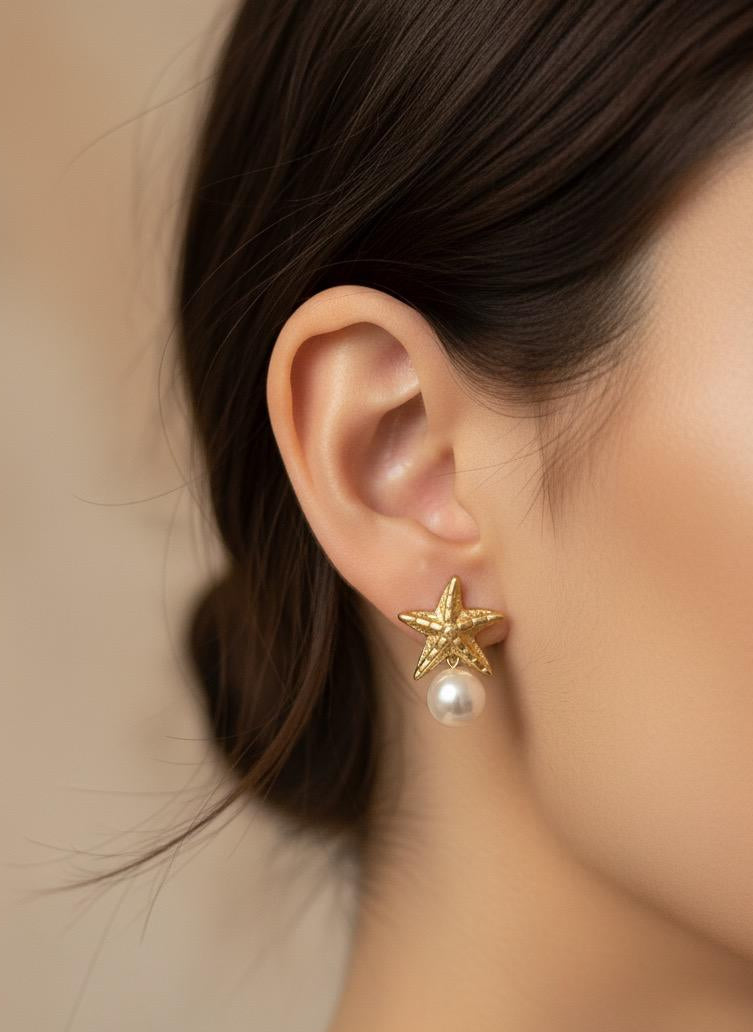 BOUCLES D'OREILLES PENDANTES EN ACIER INOXYDABLE 316 L (B62)