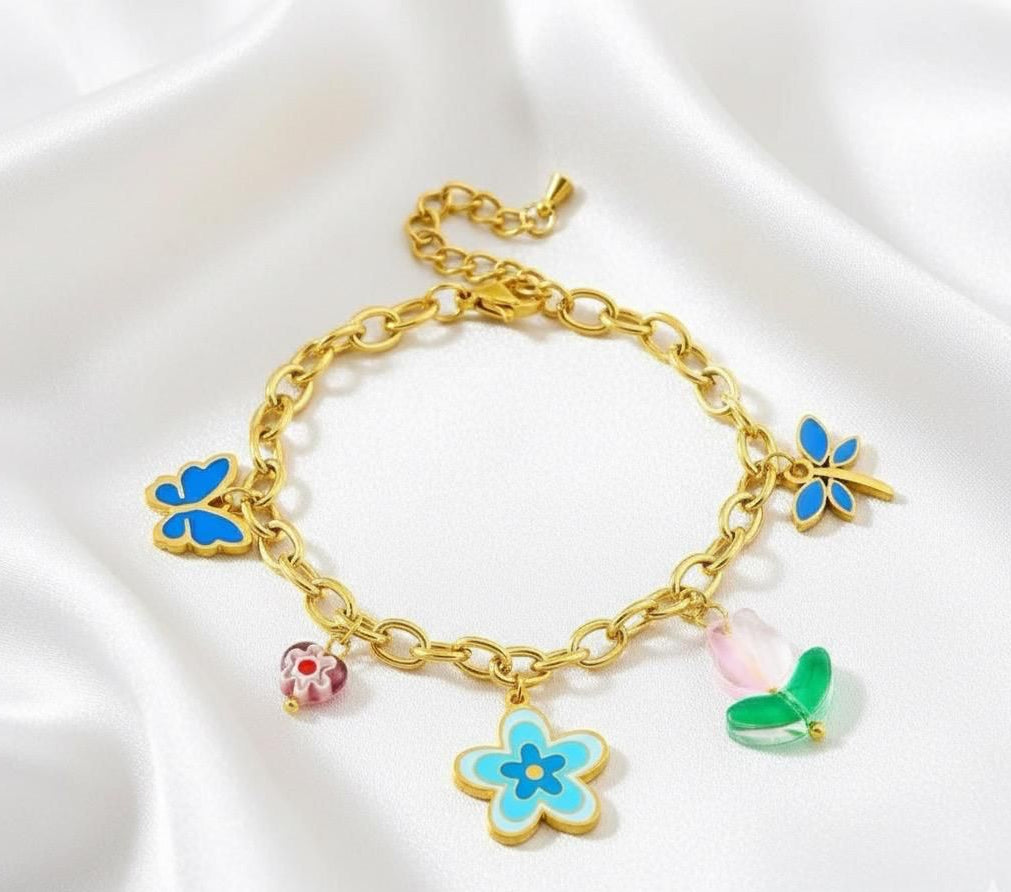 BRACCIALE CON CIONDOLI IN ACCIAIO INOSSIDABILE 316L (88) 