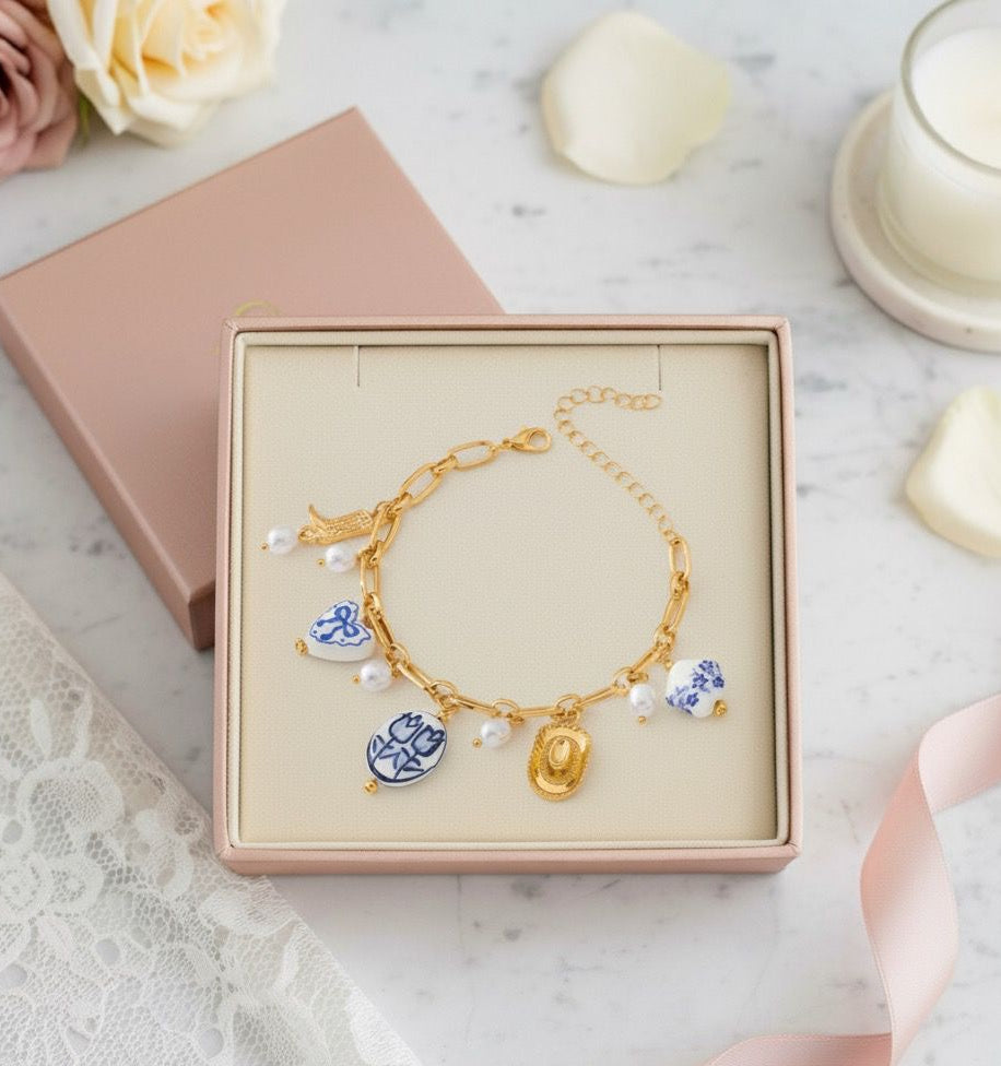 BRACCIALE CON CIONDOLI IN ACCIAIO INOSSIDABILE 316L (89)