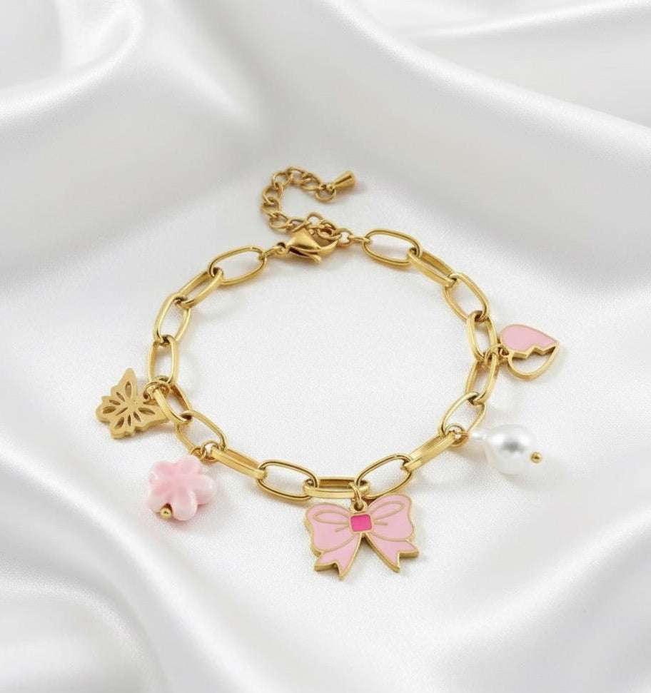 BRACCIALE CON CIONDOLI IN ACCIAIO INOSSIDABILE 316L (93)