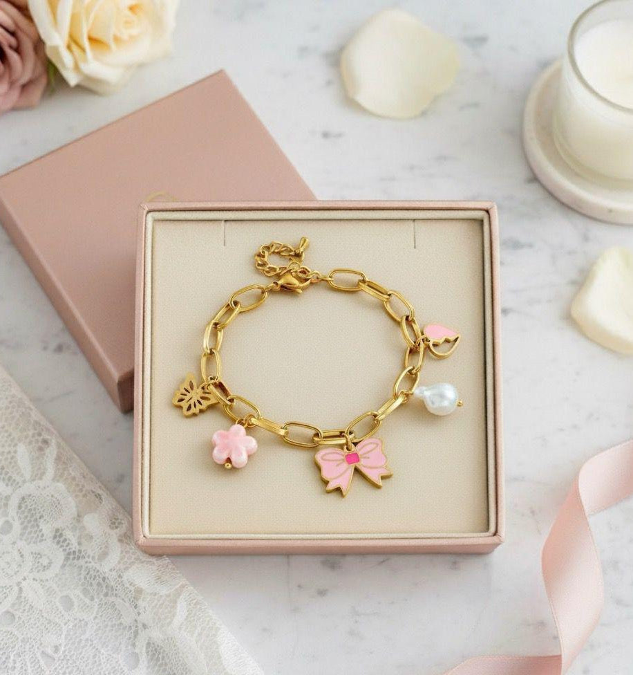 BRACCIALE CON CIONDOLI IN ACCIAIO INOSSIDABILE 316L (93)