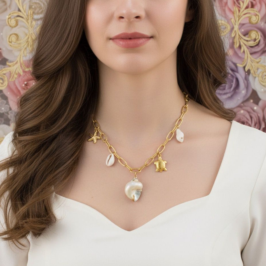 NECKLACE WITH CHARMS IN 316L STAINLESS STEEL (85) 