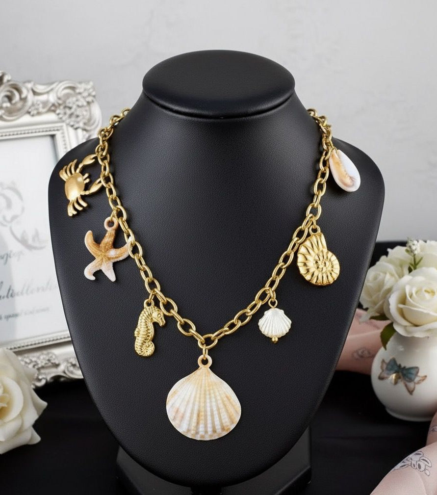 NECKLACE WITH CHARMS IN 316L STAINLESS STEEL (86) 