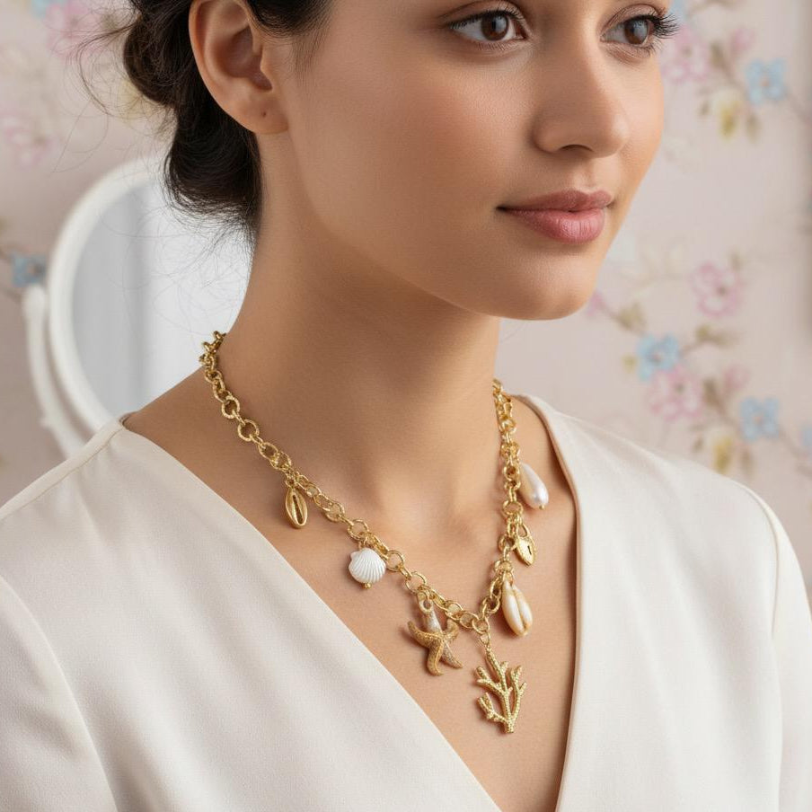 COLLIER AVEC CHARMS EN ACIER INOXYDABLE 316 L (78)