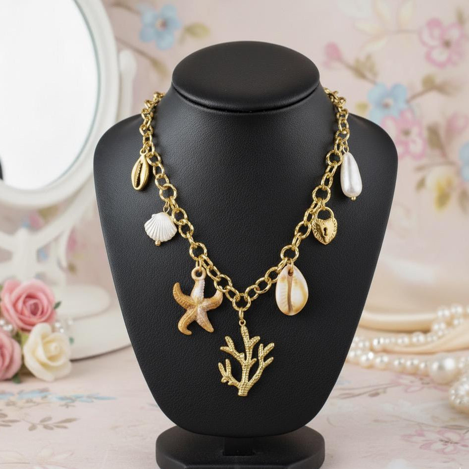 COLLIER AVEC CHARMS EN ACIER INOXYDABLE 316 L (78)