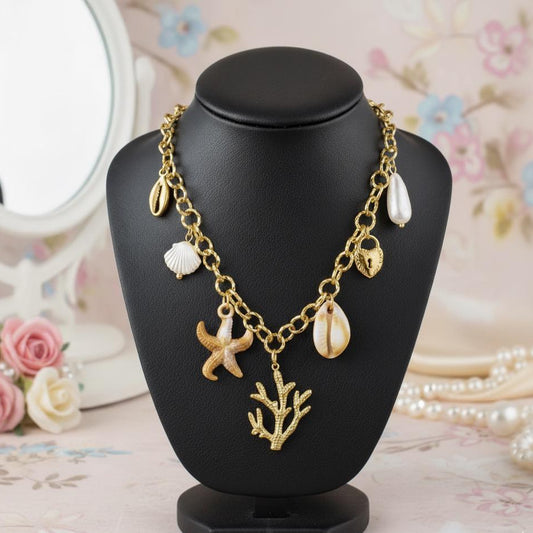 COLLIER AVEC CHARMS EN ACIER INOXYDABLE 316 L (78)