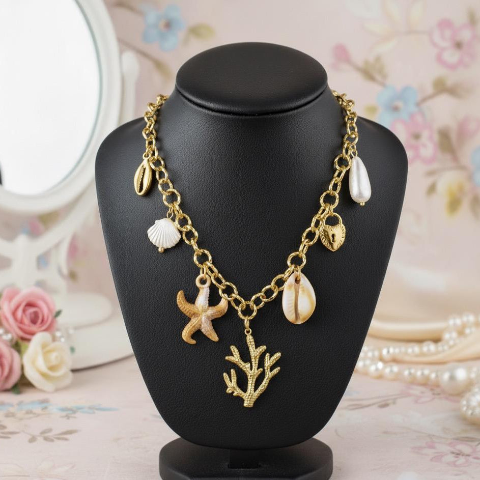 NECKLACE WITH CHARMS IN 316L STAINLESS STEEL (78)