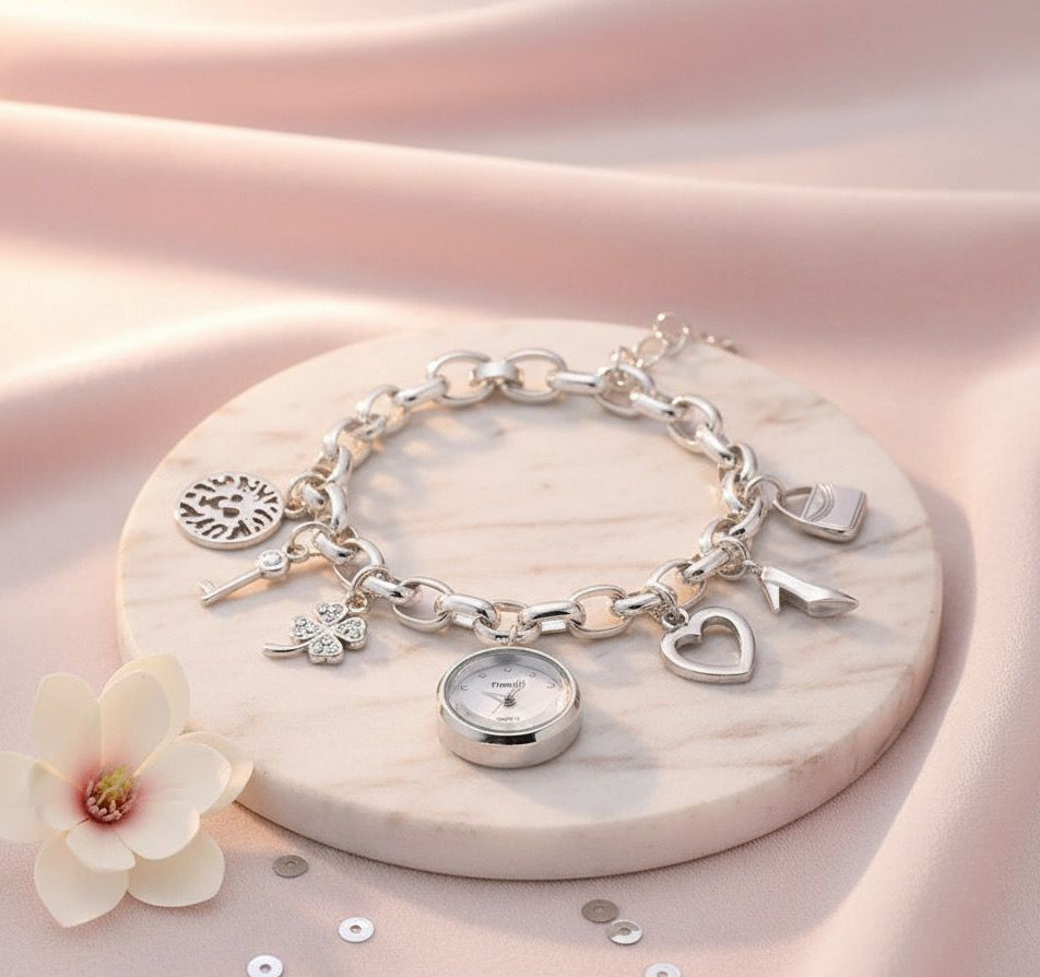 QUARTZ WATCH WITH 316L STAINLESS STEEL CHARMS