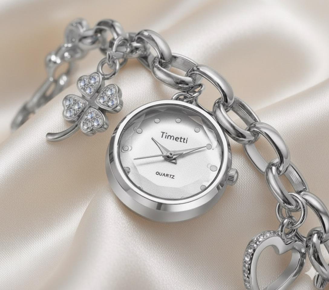 QUARTZ WATCH WITH 316L STAINLESS STEEL CHARMS