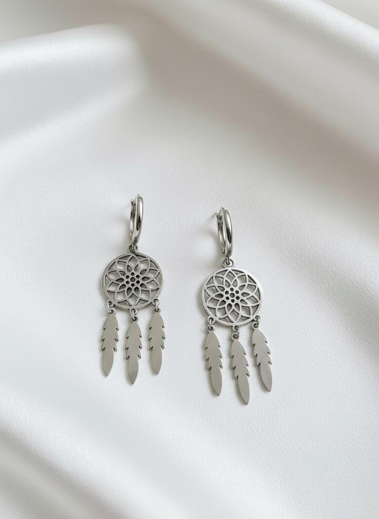 BOUCLES D'OREILLES PENDANTES EN ACIER INOXYDABLE 316 L (B53)