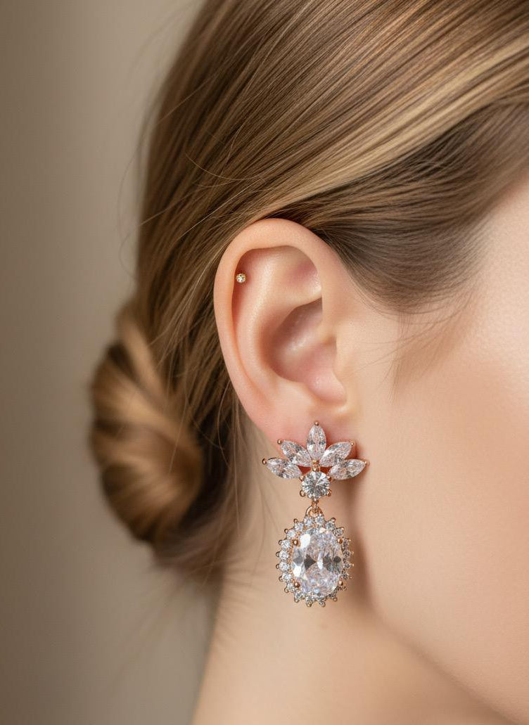 BOUCLES D'OREILLES PENDANTES EN ACIER INOXYDABLE 316 L (B78)