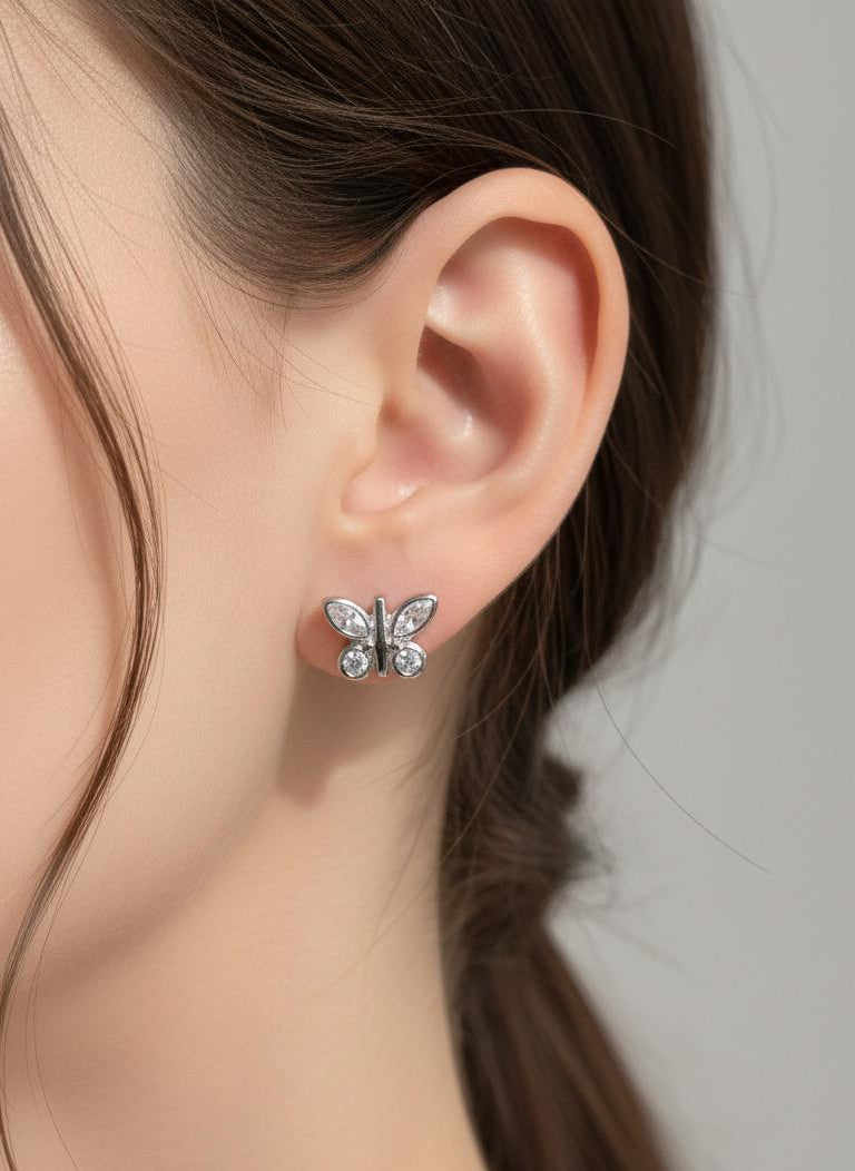 BOUCLES D'OREILLES PENDANTES EN ACIER INOXYDABLE 316 L (B80)