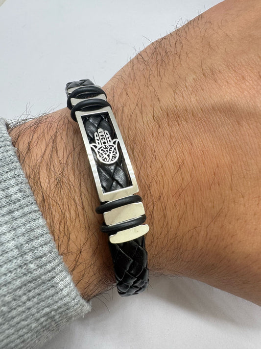 Bracelets Hommes en Acier Inoxydable et en Cuir