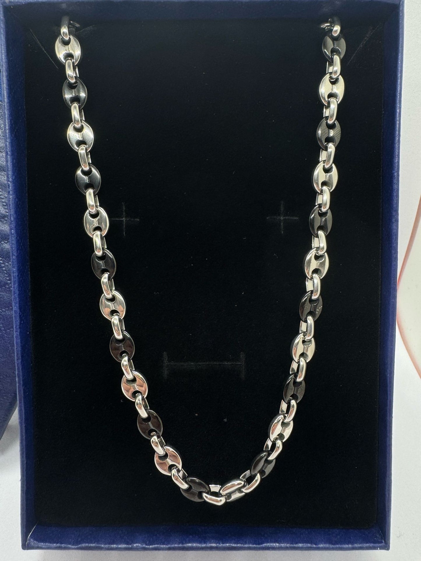 Collier Homme Grain De Café Petit Modèle En Acier Inoxydable